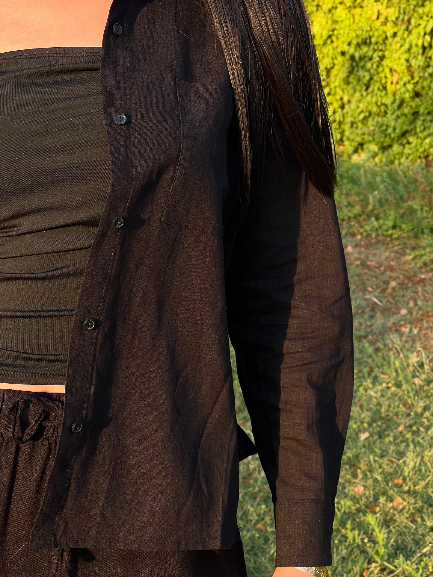 CAMISOLA LINO BLACK