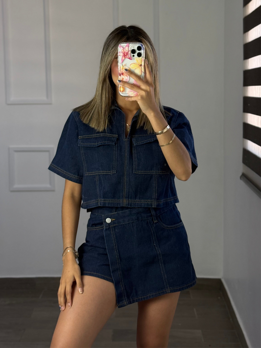 DARK DENIM SET