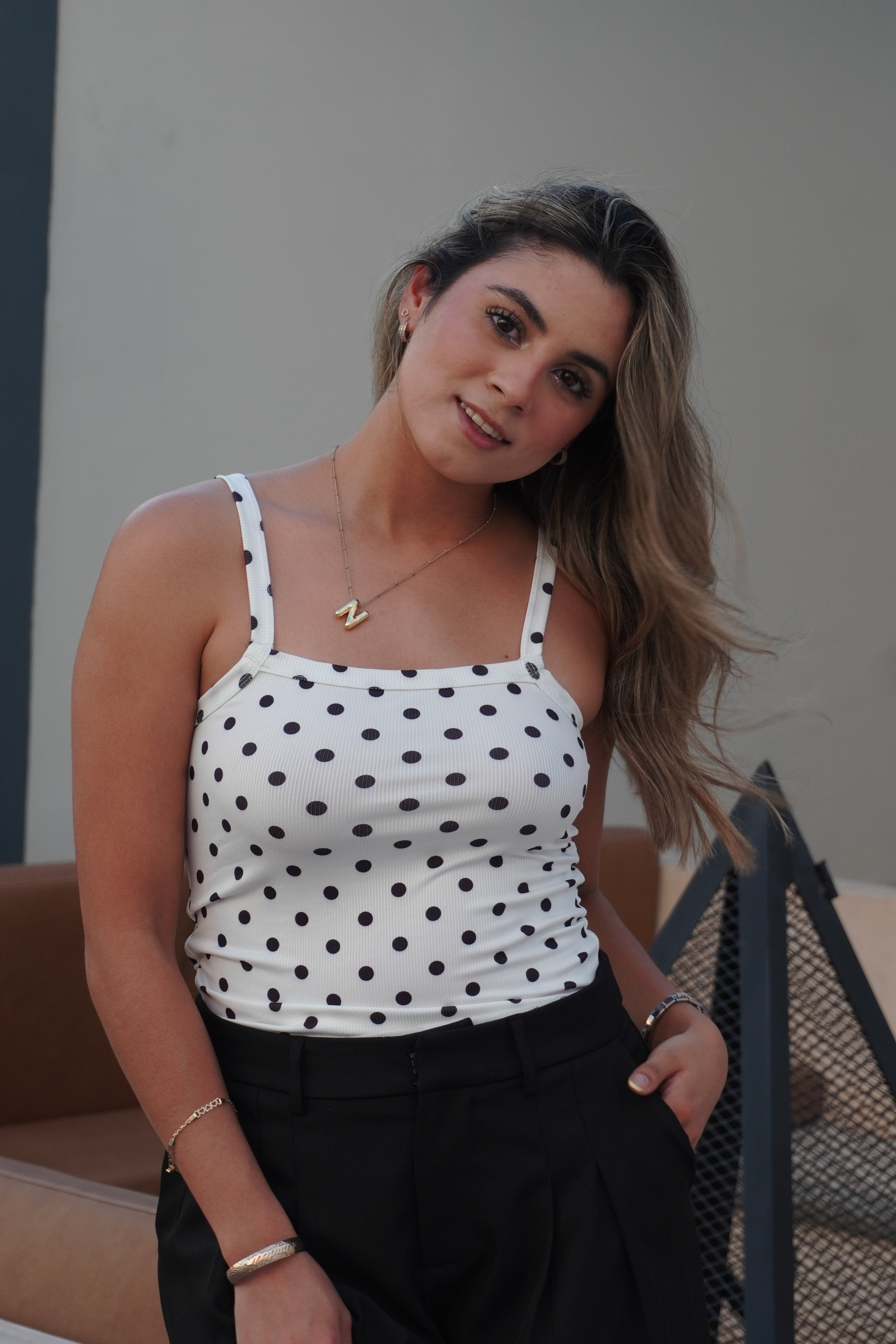 TOP BASIC POLKA DOT TIRANTE