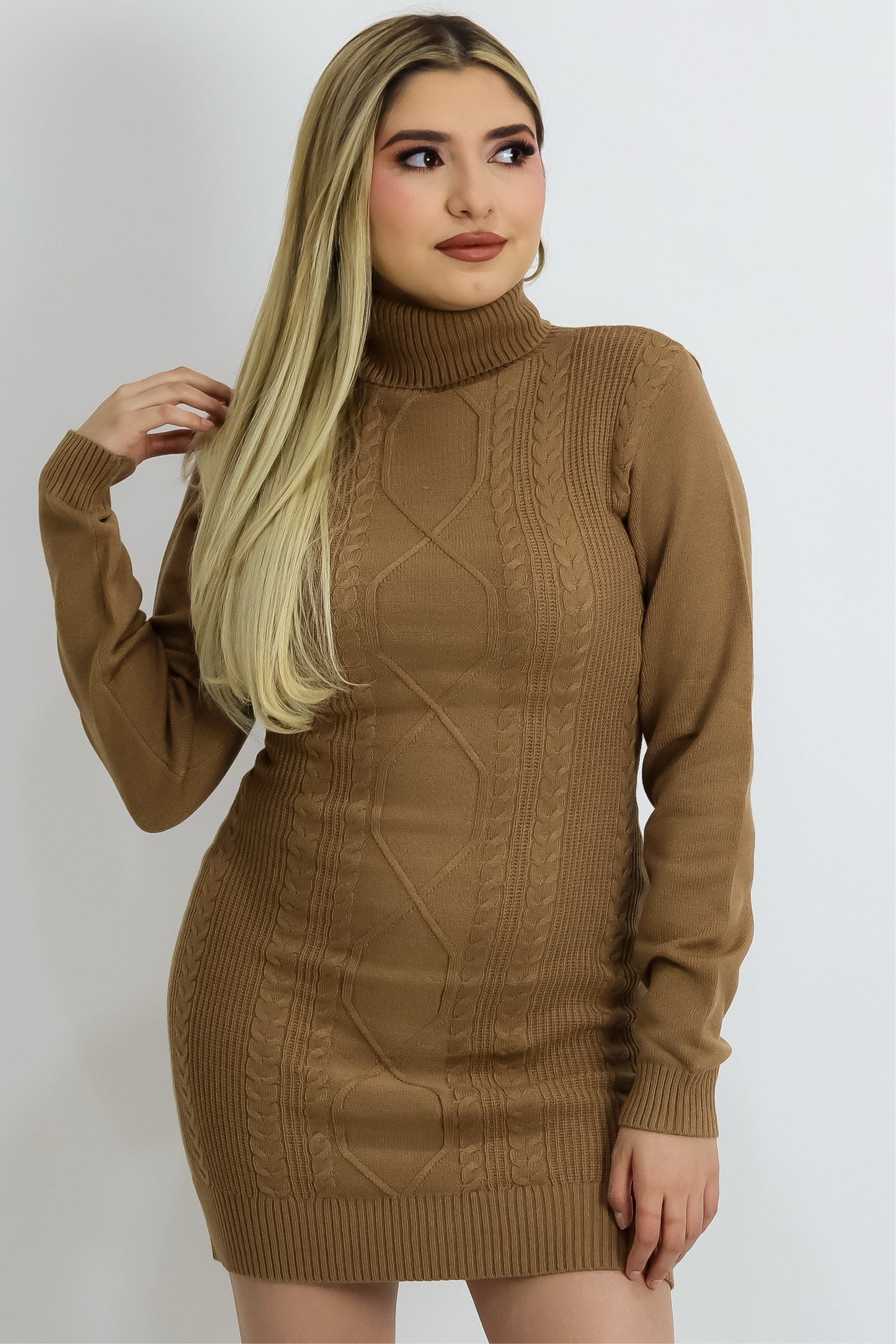 VESTIDO SWEATER CAFÉ