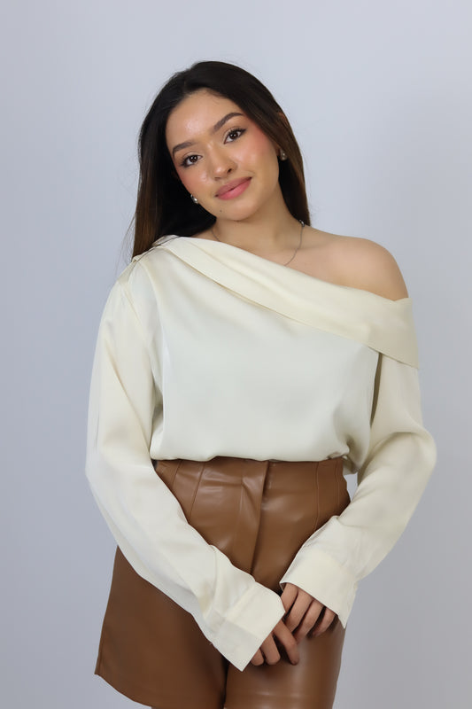 BLUSA SATÍN IVORY