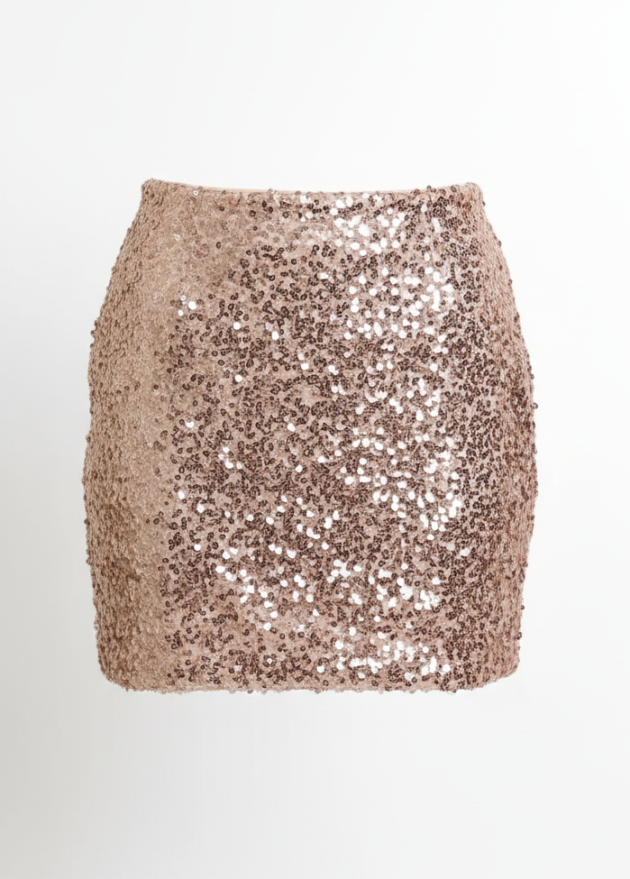 FALDA SEQUIN ROSE GOLD