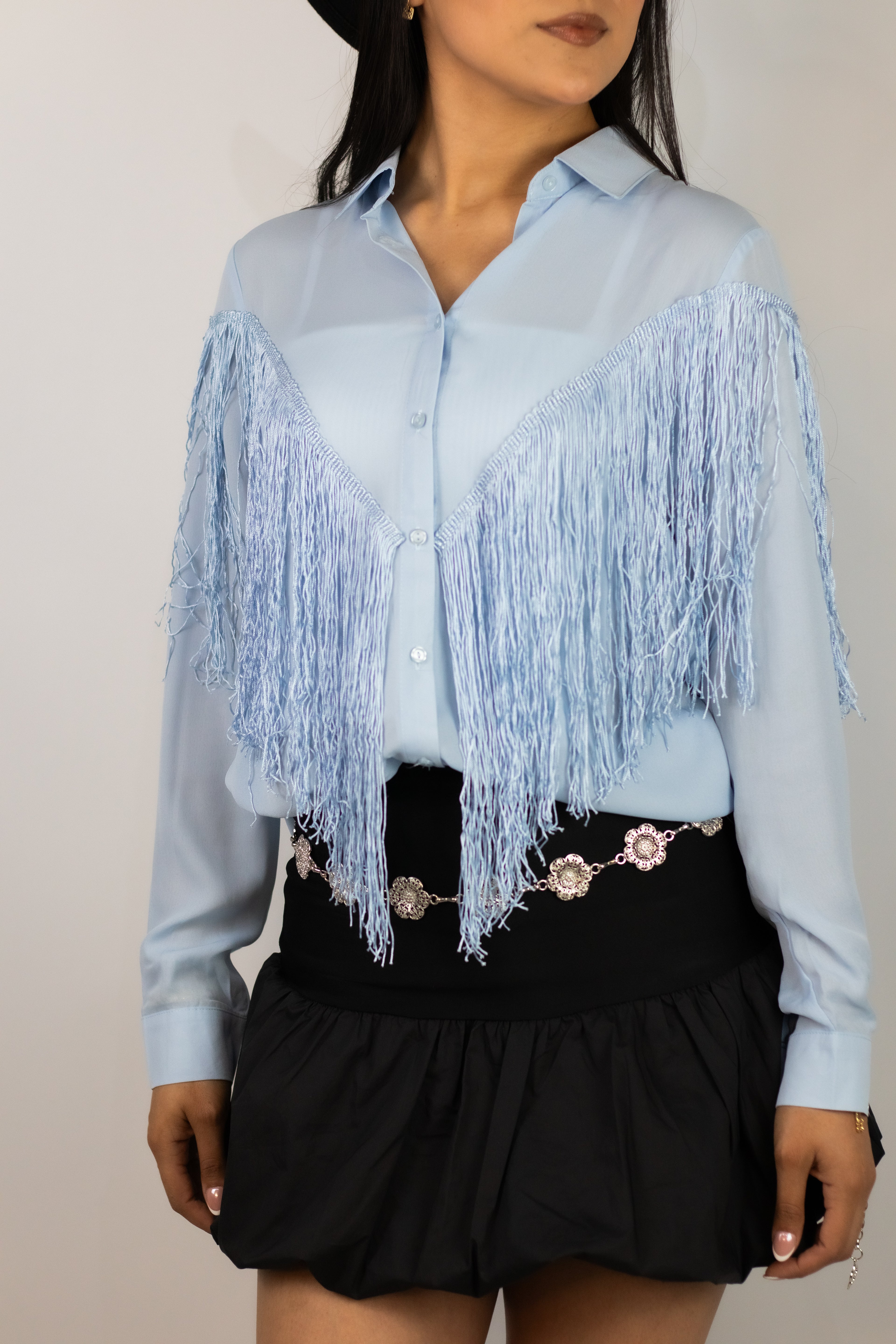 CAMISA FRINGE BLUE
