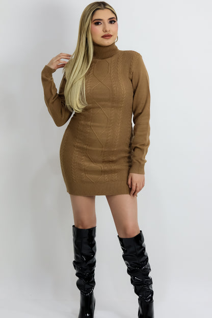 VESTIDO SWEATER CAFÉ