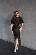 VESTIDO MIDI BLACK ENCAJE
