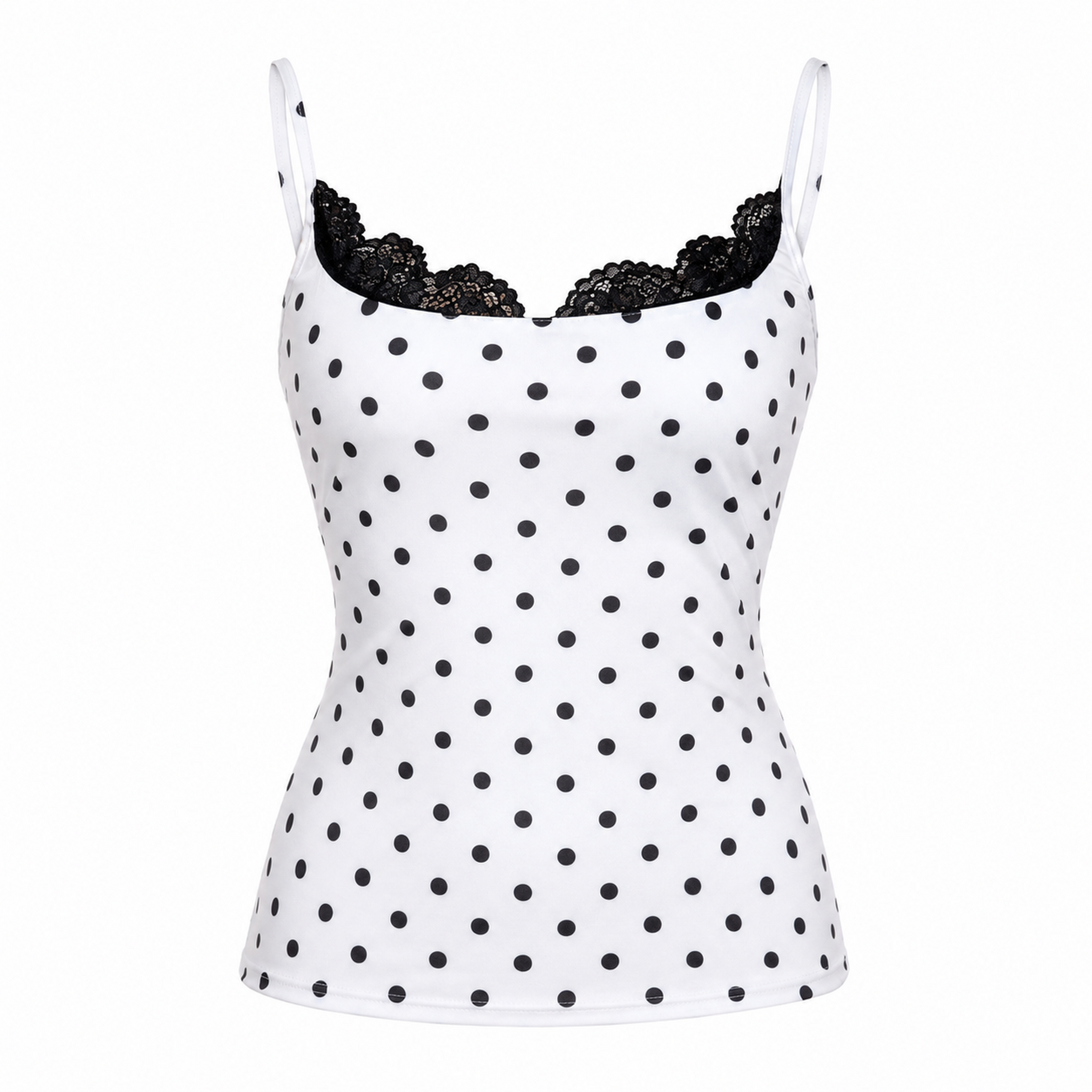 TOP TIRANTE ENCAJE POLKA DOTS