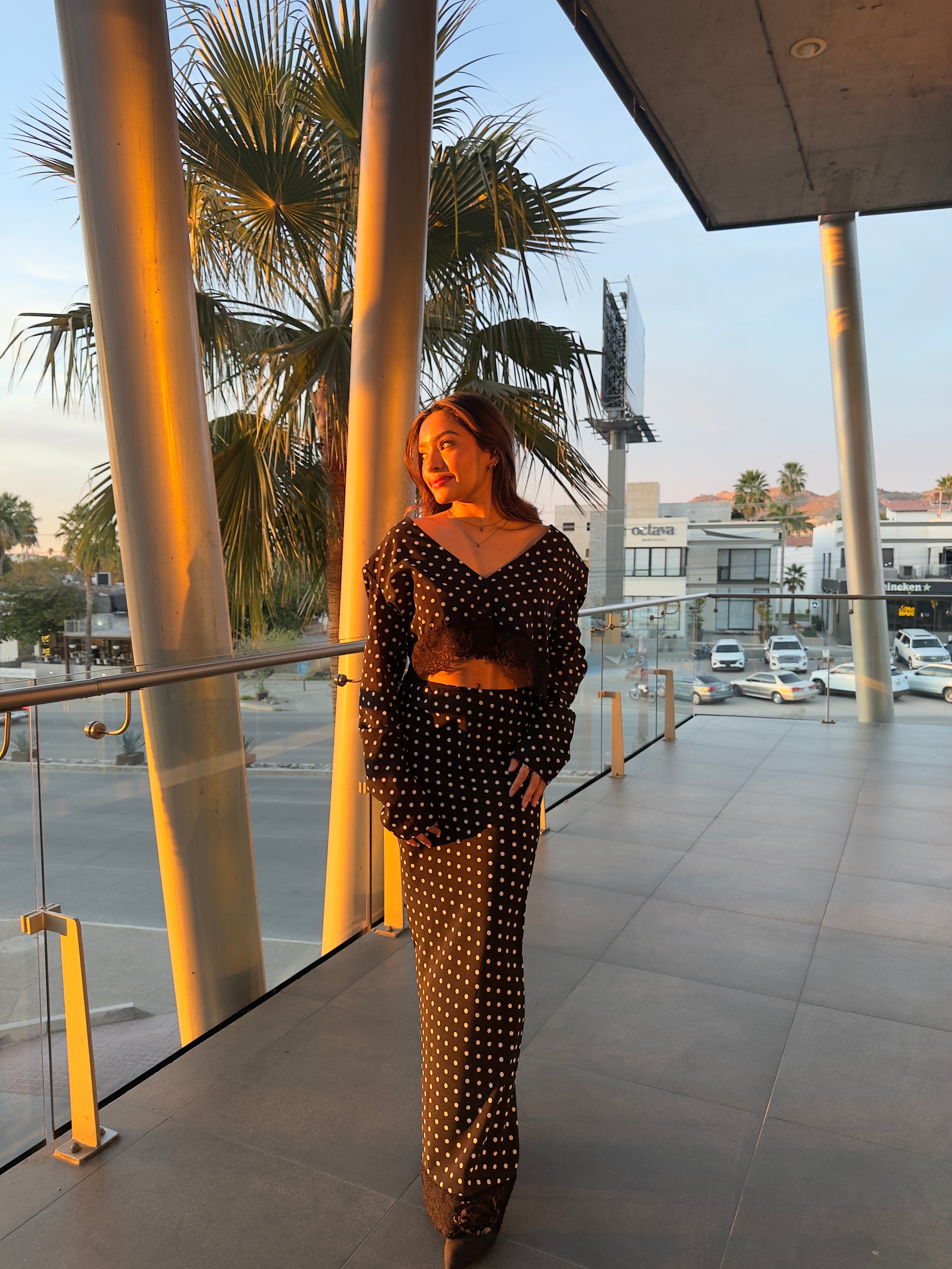 CONJUNTO POLKA DOTS BLACK