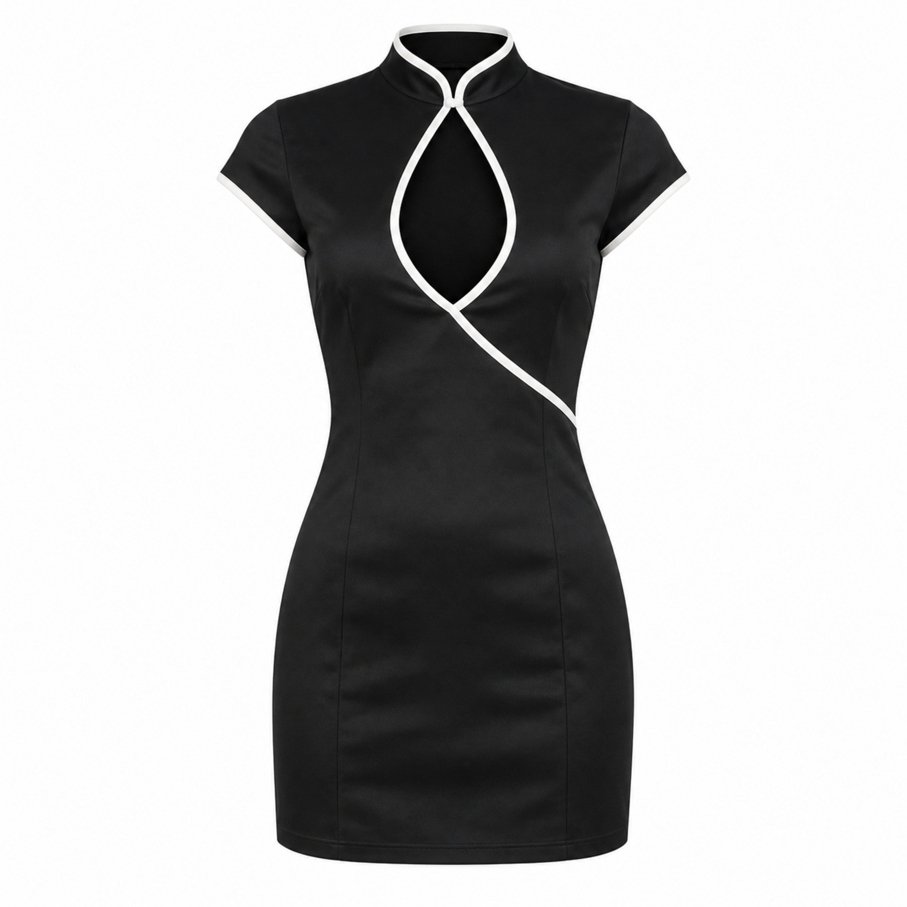 VESTIDO NEGRO CORTE CHINO