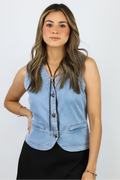 CHALECO LIGHT BLUE DENIM