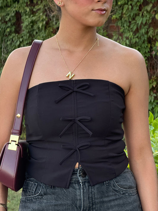 TOP NEGRO STRAPLESS