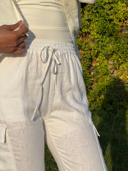 PANTALON LINO WHITE