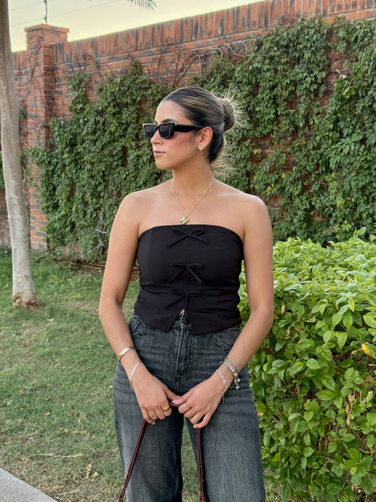 TOP NEGRO STRAPLESS
