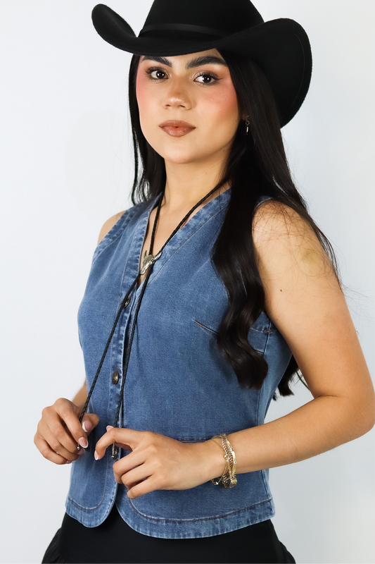 CHALECO DARK DENIM