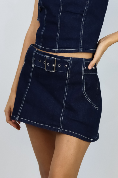 DARK DENIM SKIRT