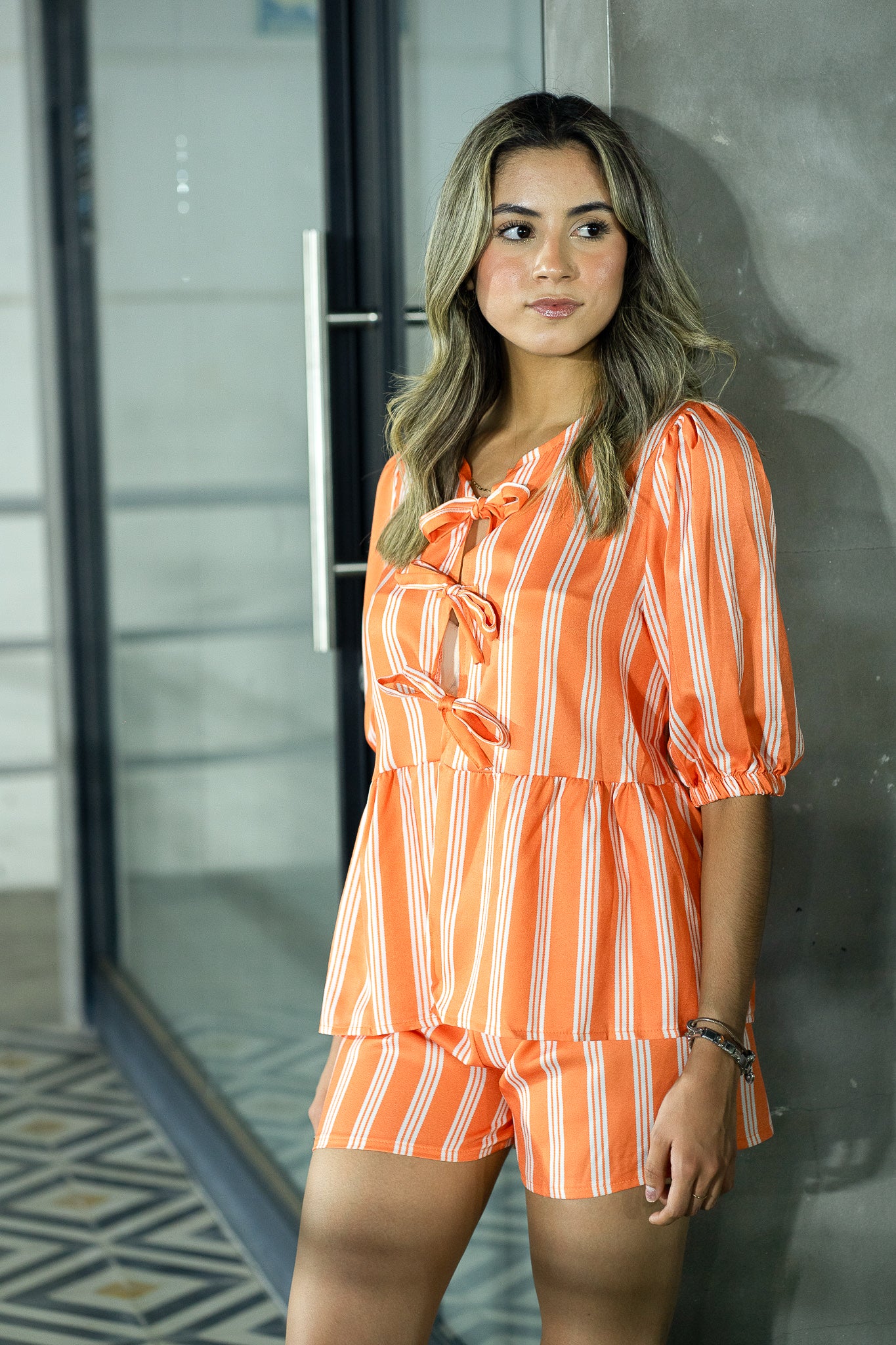 Orange Tie-Stripe Set