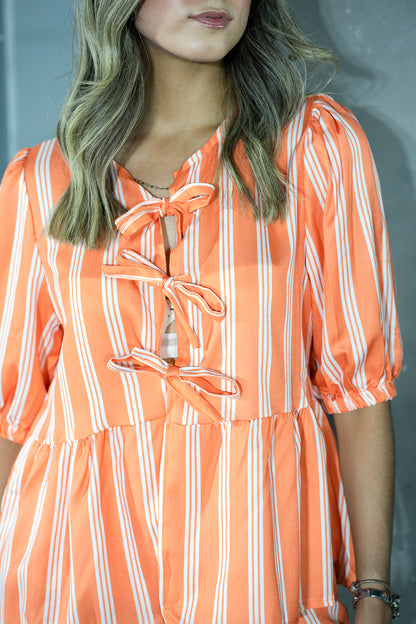 Orange Tie-Stripe Set