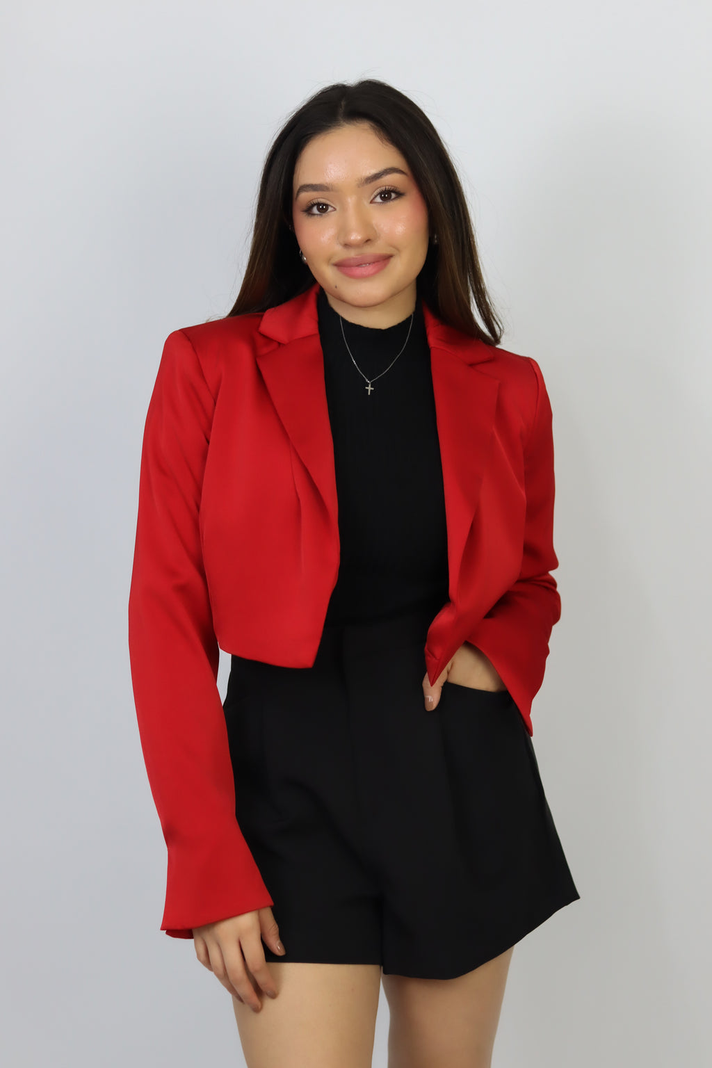 BLAZER CROPPED ROJO