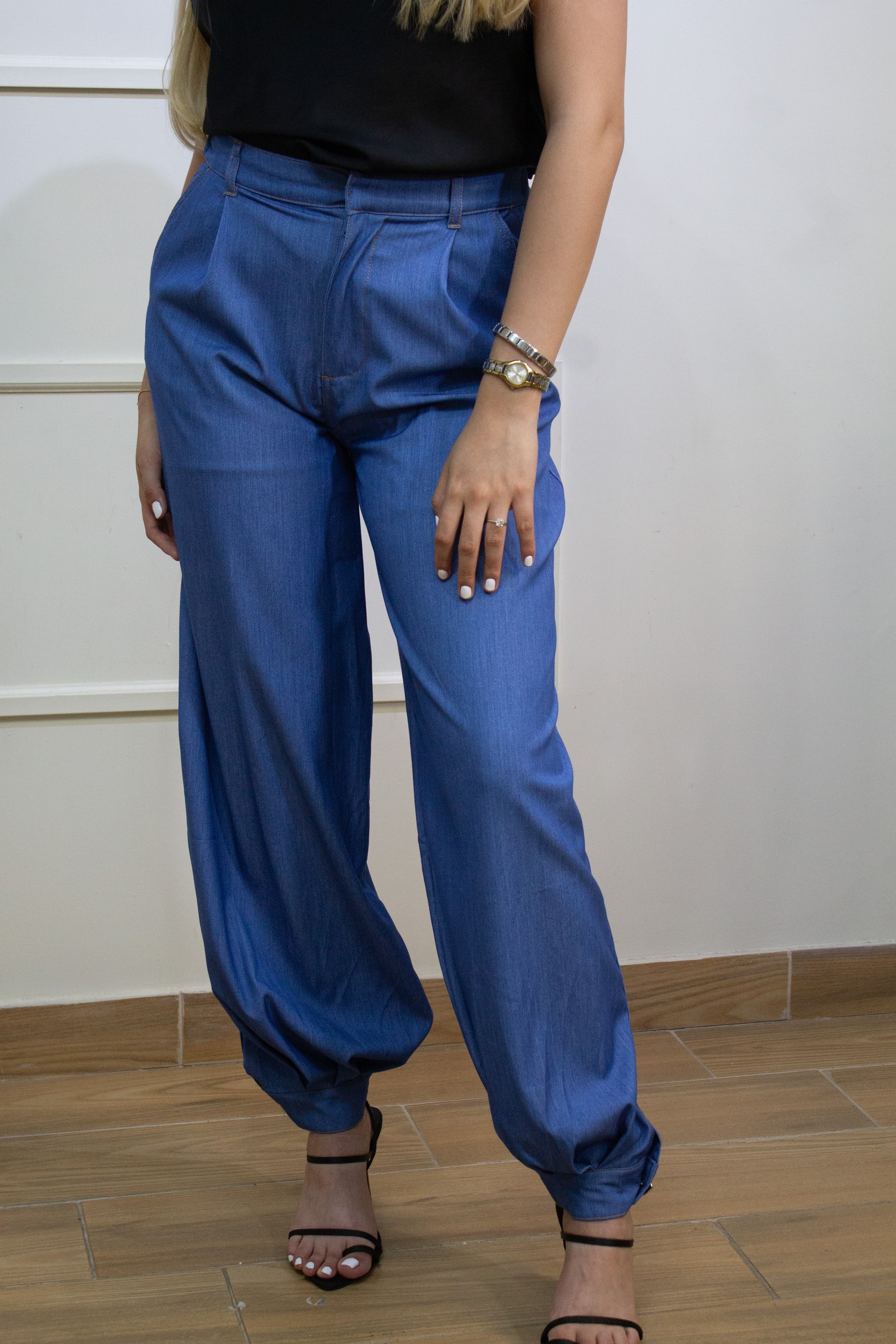 PANTALÓN GLOBO BLUE DENIM