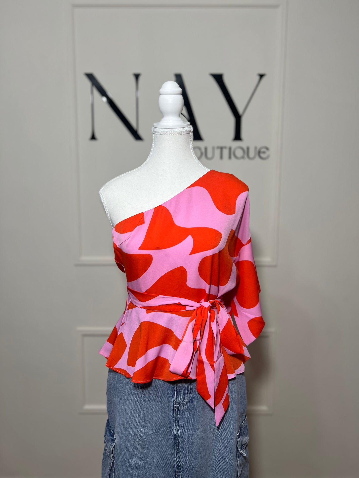 BLUSA SHOULDER PINK-ORANGE