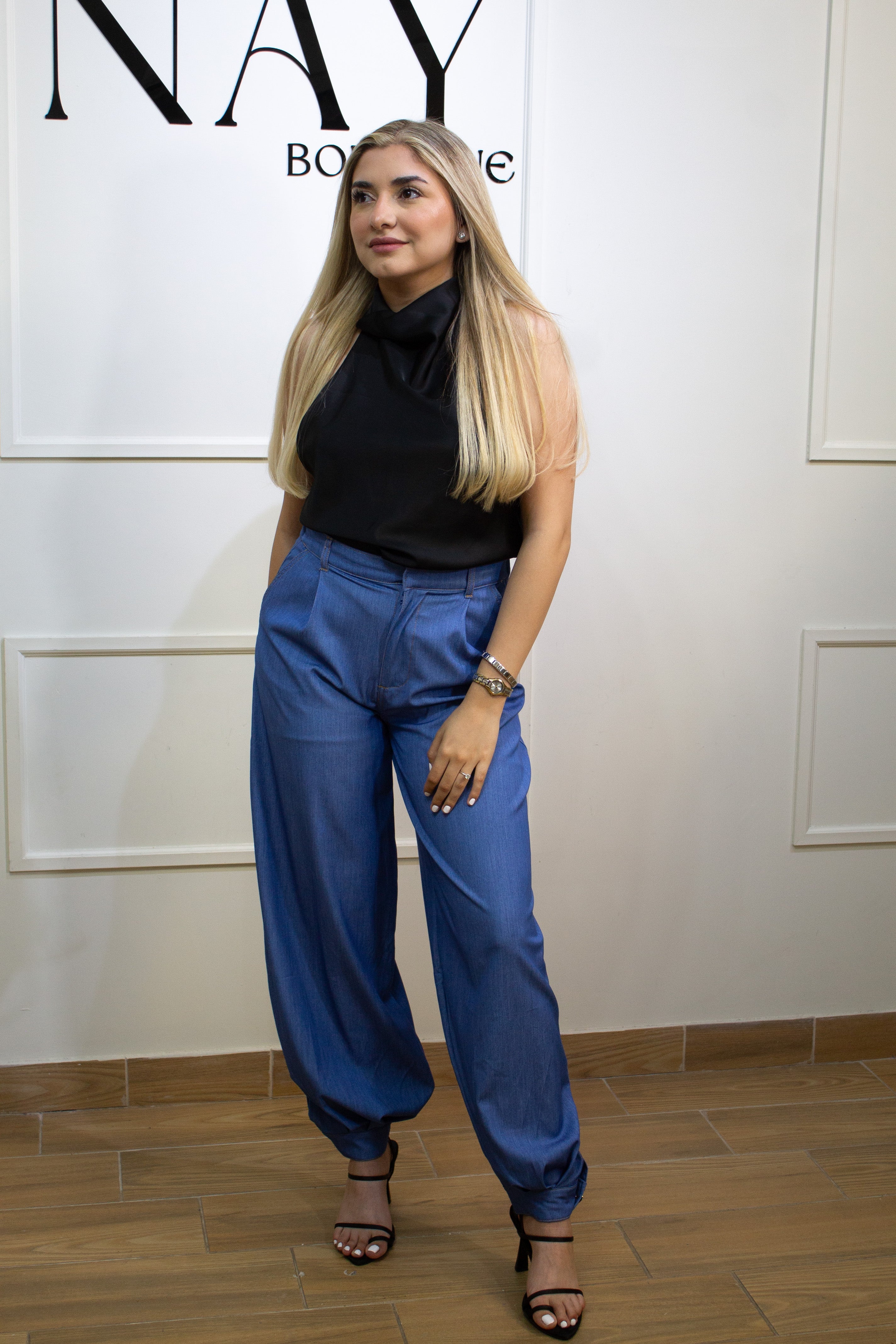 PANTALÓN GLOBO BLUE DENIM