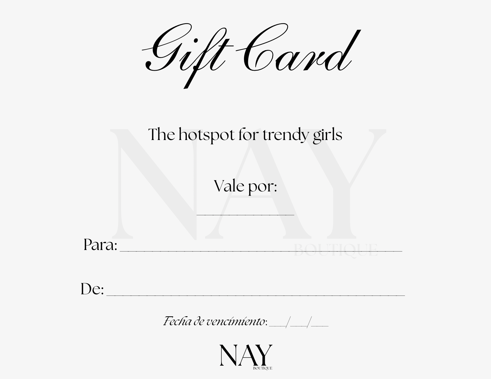 GIFT CARD