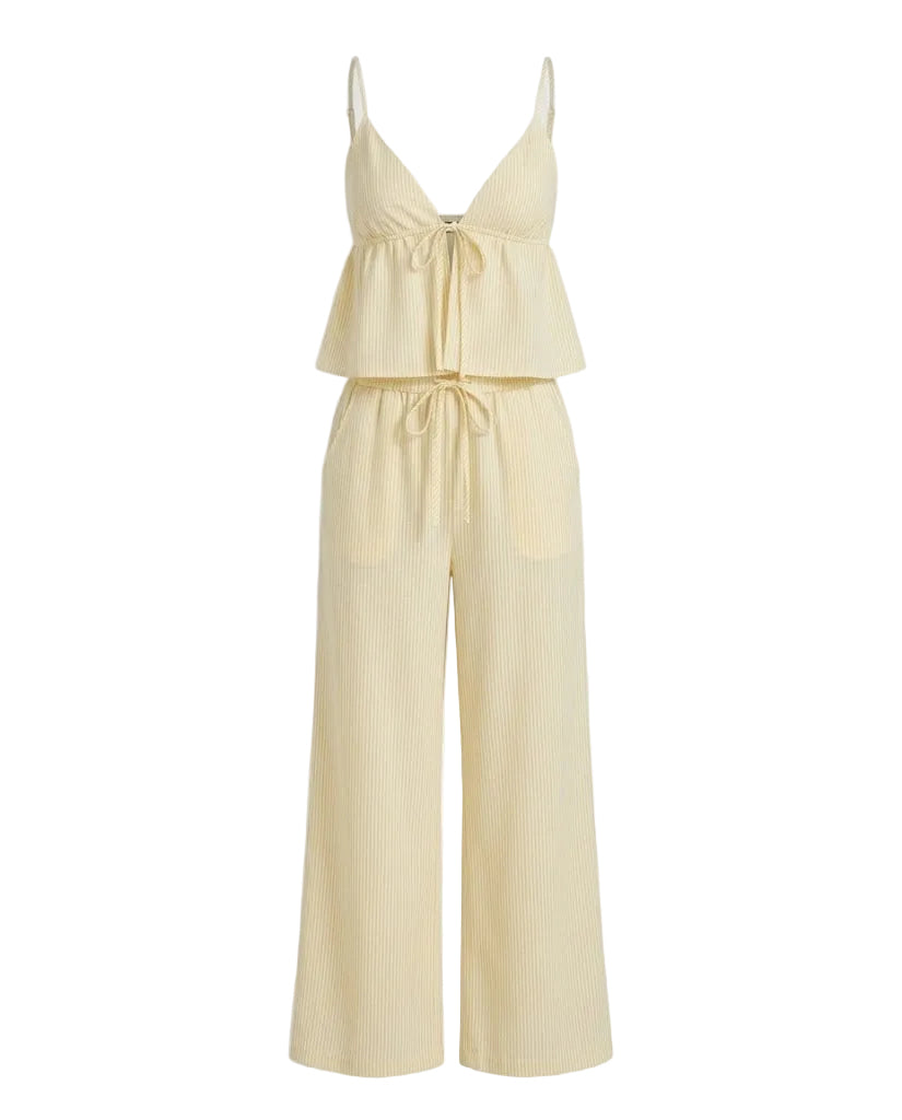 CONJUNTO AMARILLO RAYAS