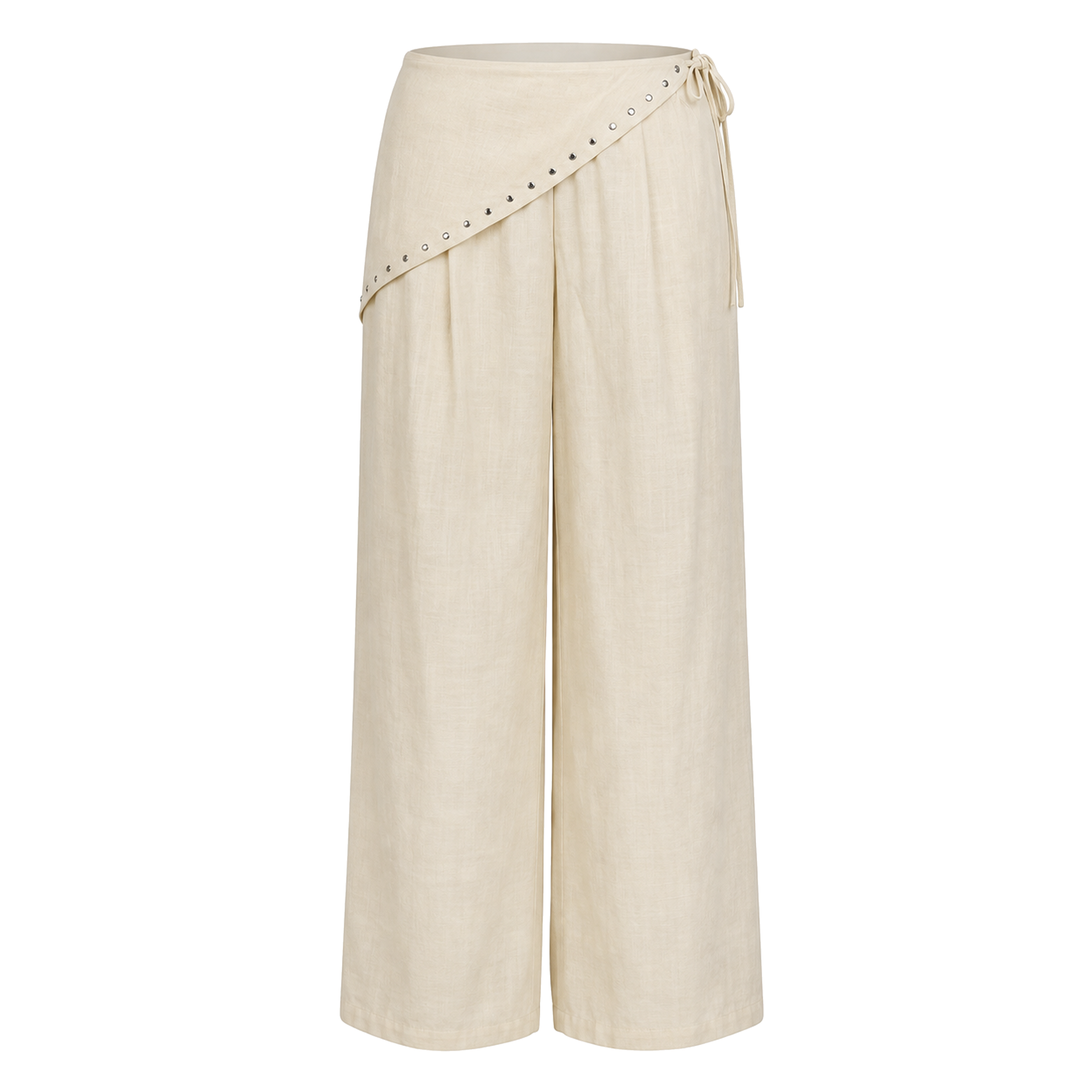 PANTALÓN LINO BEIGE REMACHE