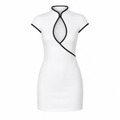 VESTIDO BLANCO CORTE CHINO