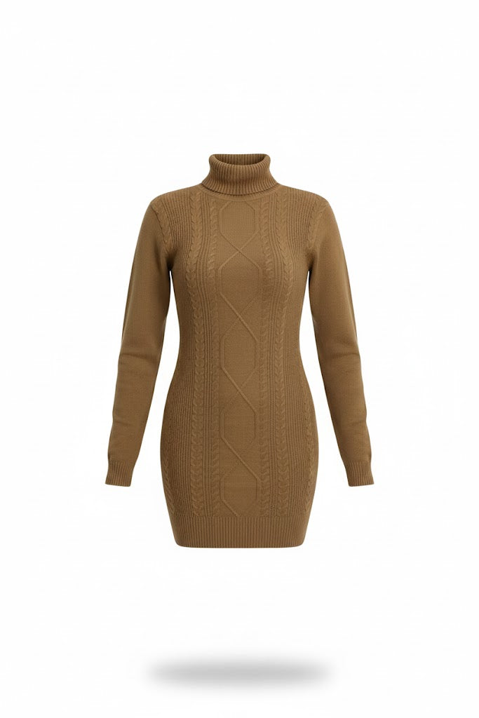 VESTIDO SWEATER CAFÉ