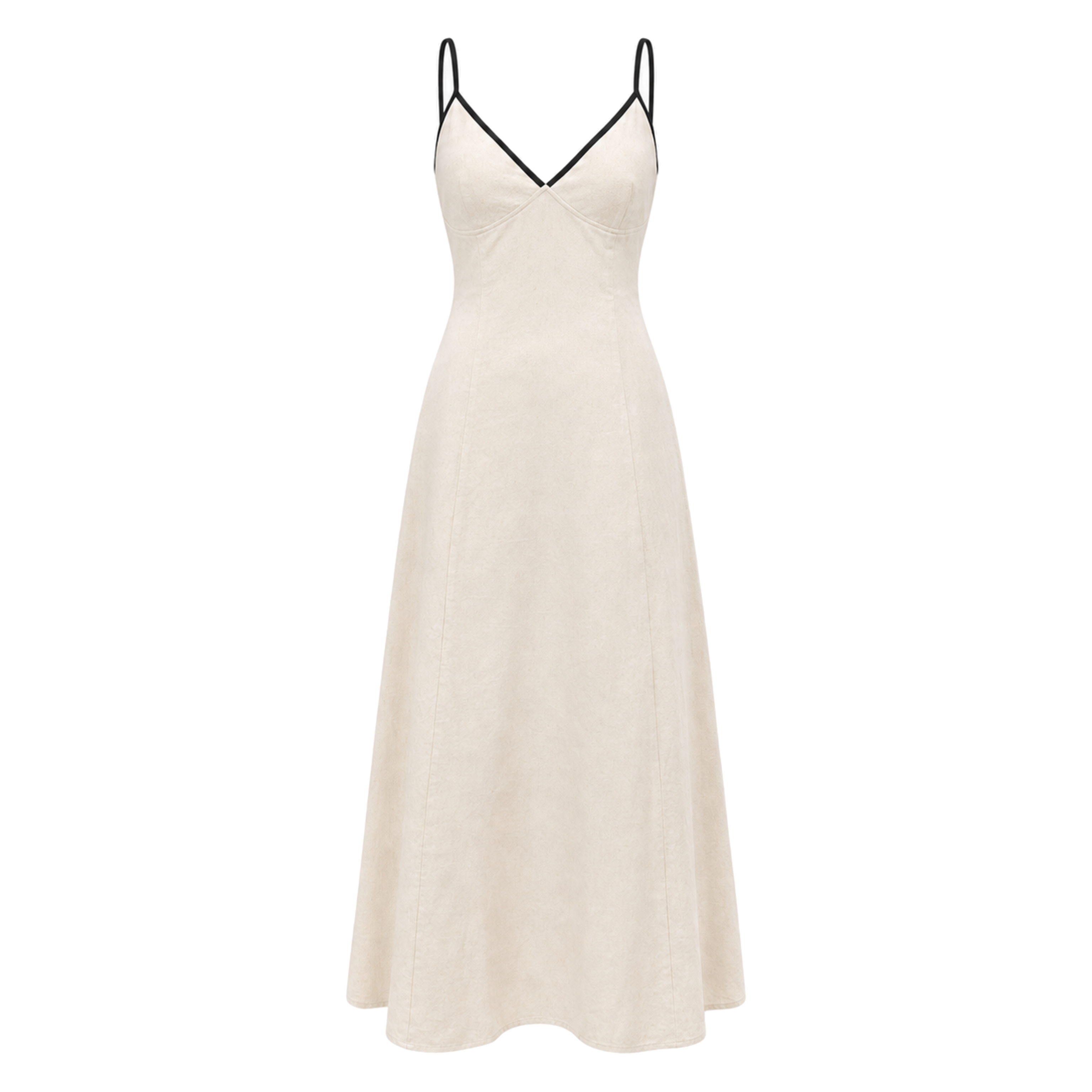 VESTIDO LARGO CASUAL BEIGE